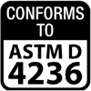 Conforme a ASTM D 4236